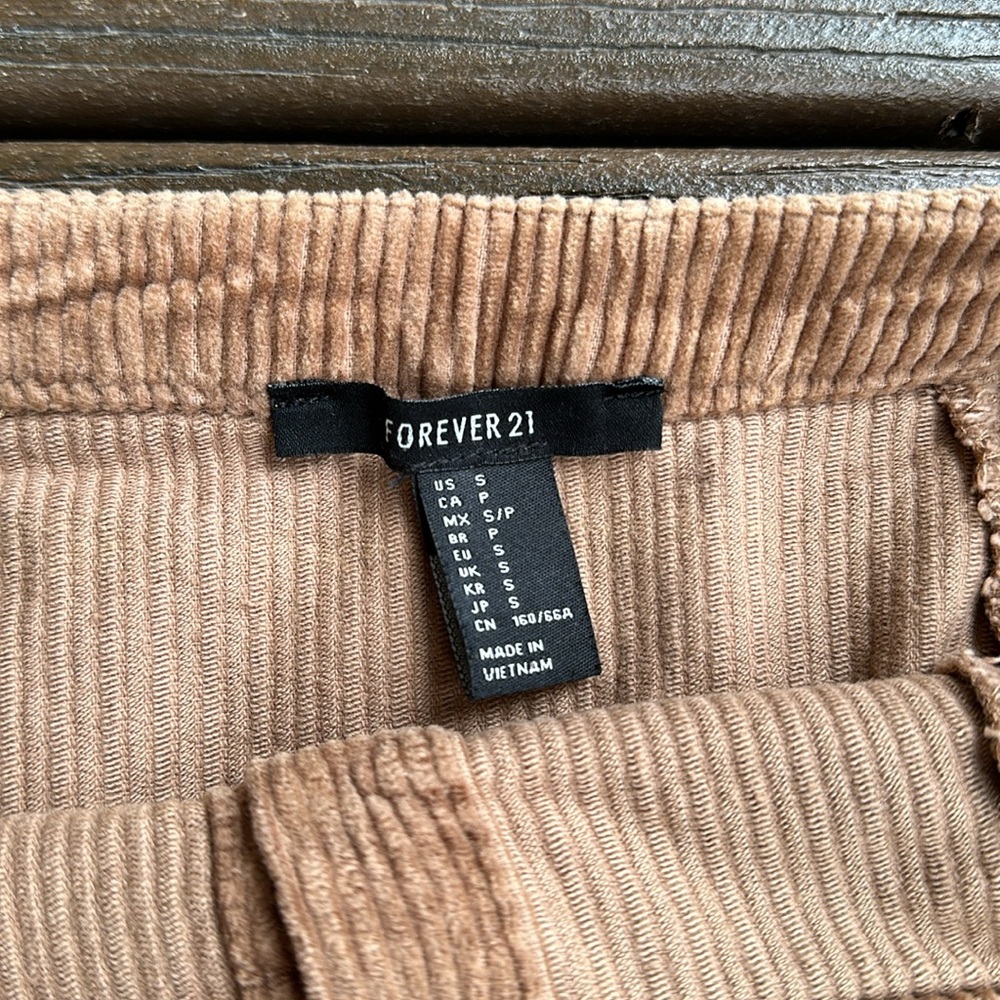 Forever 21 Tan Corduroy Preppy Skirt Women’s Small Fall Academia Y2K 90… - Picture 4 of 5
